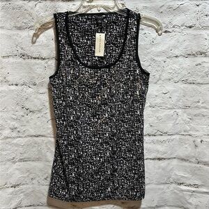 Ann Taylor Black Sequin Sparkle Tank NWT size Small